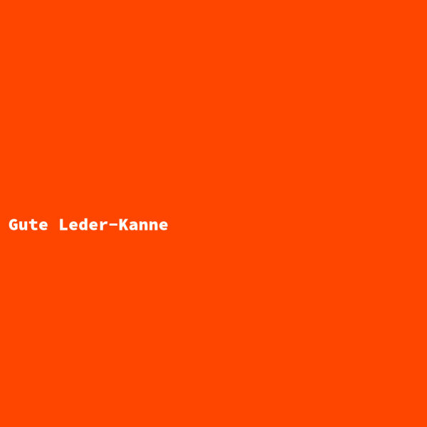 Gute Leder-Kanne